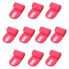 Set of 10 Piece Comfortable Adjustable Headwear Secure-rose red