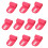 Set of 10 Piece Comfortable Adjustable Headwear Secure-rose red 1