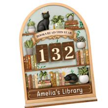 Books Read This Year Counter Reading Trackers Sign for Home-A