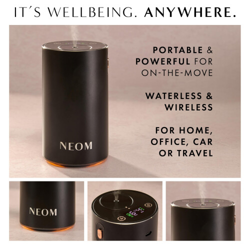 Neom  NEOM Wellbeing Pod Mini+ Essential Oil Diffuser Black I Waterless and Wireless 1