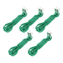 5 Pcs Green 20ft Bungee Cord Rubber Elastic Rope with Hooks, D008