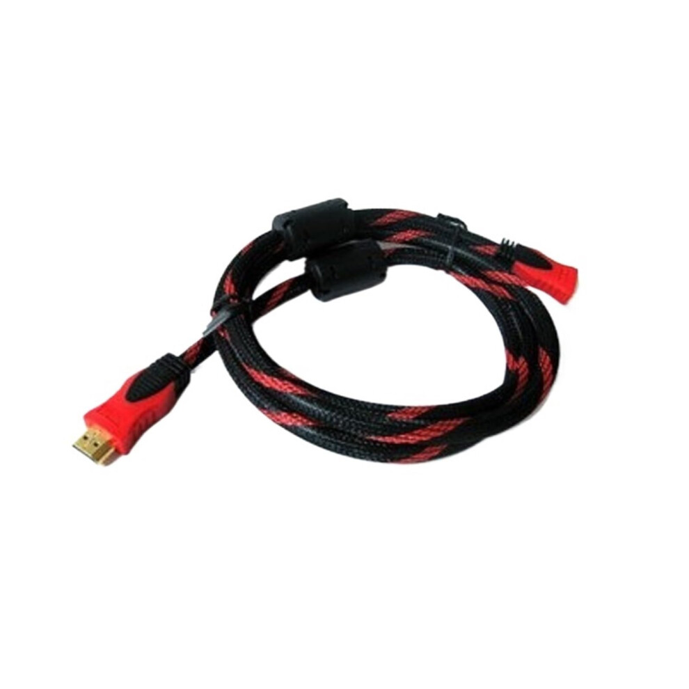 Hdmi To Vga Adapter Cable 1.5M And Braided Durable Alloy 1080P Converter For Laptop Tv Projector Red/Black 9092120243284