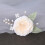 (Creamy White) Barrettes Fleurs Soie Perles Filles 1