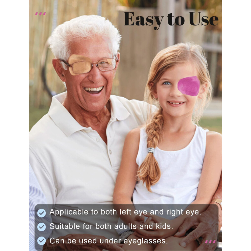 Thsiree 20 Pcs Adhesive Eye Patches For Kids, Medical Eye Patch Disposable Breathable Eyepatch For Amblyopia Lazy Eye Latex Free Adhesive Bandages Fo
