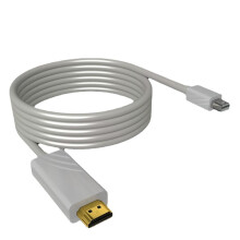 Mini DisplayPort to HDMI 4K Thunderbolt Adapter Cable 3M White, GoldPlated Connectors for PC and TV