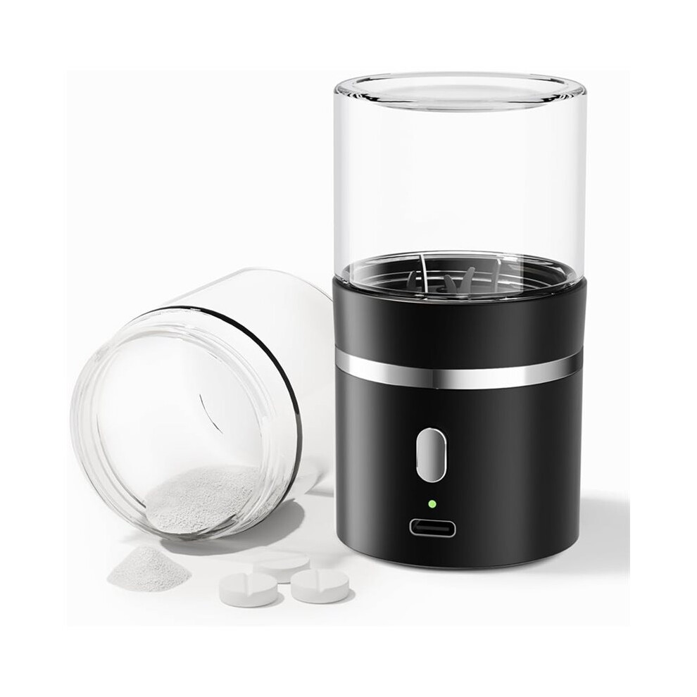 Brecantia Electric Pill Crusher,Portable Cordless Pill Crusher Fine Powder For Travel,Easily Crush Pills&Vitamins For Elderly,Pets