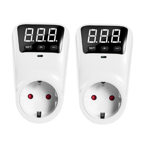 Voltage Protector LED Digital Display Automatic Voltage Protector  16A 230V Adjustable Power Protection EU Plug