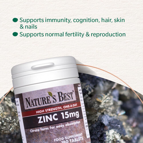 Nature's Best Zinc 15mg | Immune Support | High|Strength Citrate Form | 1