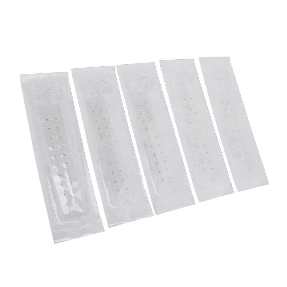 Silver 100Pcs Clear Ear Acupuncture Stickers For Circulation Stone Needle Safe