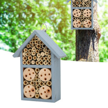 Garten-Holz-Insektenschutzhaus Hängeteich für Bienen und Schmetterlinge 20 cm