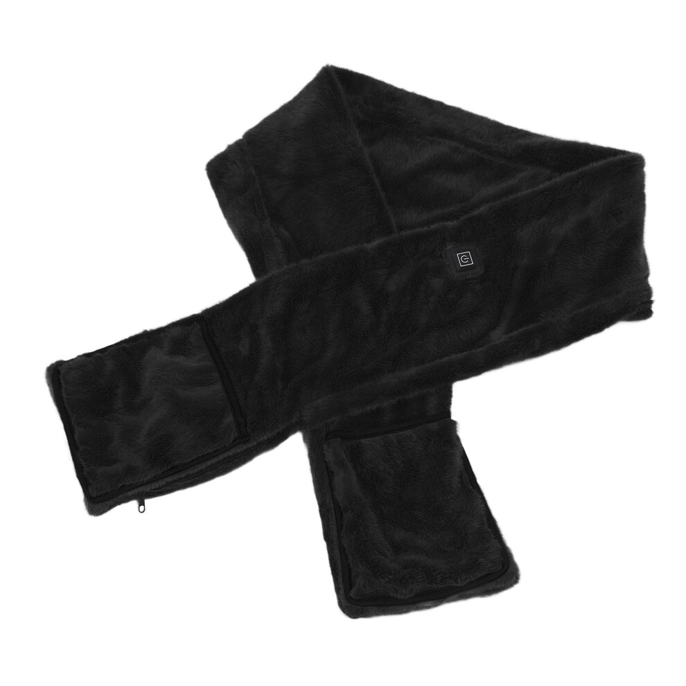 Heated Velvet Scarf USB Warm Neck Warmer 166x17cm Black