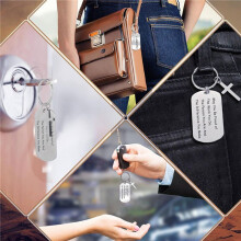 60 Pcs Engravable Metal Keychain Blanks Metal Stamping Blanks for Engraving Stainless Steel Blank Key Tag with Hole