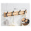 2X Coat Rack Wall Mount Coat Hooks - Wooden Black Coat Rack with 4 Hooks Wall Hooks 8