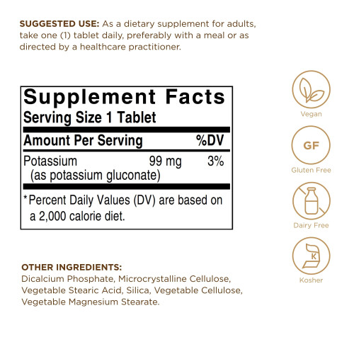 Solgar Solgar Potassium Tablets | Essential Electrolyte | Supports Nerve and Muscle Function 1