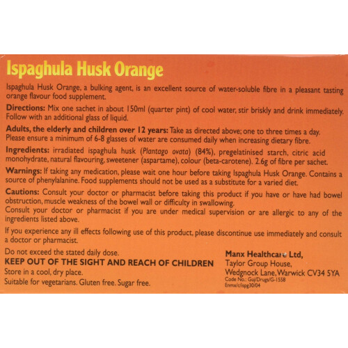 Ispaghula Husk Orange Drink Sachets, Pack of 30 1