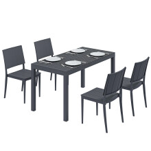 Conjunto de Jardín Gris 141.5 x 70.5 x 74.5 cm
