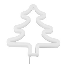 Neon Christmas Tree LED Sign, 24cm x 18.3cm, White Light