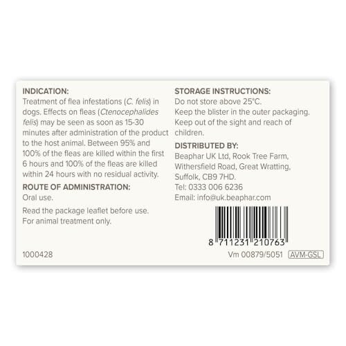 Beaphar Beaphar Flea Tablets for Small Dogs (1-11kg) - 3 pack, Kills Fleas 1