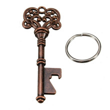 4X Antique Key Shaped Wine Beer Bottle Opener Bar Tool Party Wedding Gift Keychain Color: Bronze