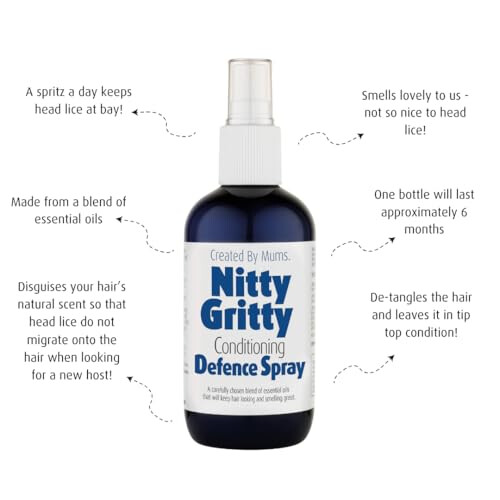 Nitty Gritty Head Lice Defence Spray 250ml 2