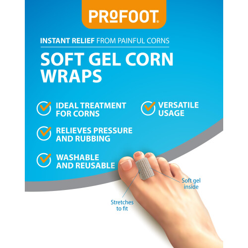 Profoot Soft Gel Corn Wraps - Instant Relief from Painful Corns - 1