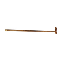 Ebony Wooden Folding Walking Cane with T-Handle, 87cm for Elderly Mobility