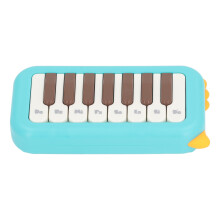 Kids Pocket Piano Keyboard 15 Keys Mini Musical Instrument for Beginners Blue