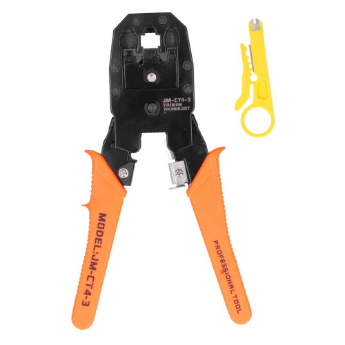 Network Cable Crimping Tool JM-CT4-3 with Wire Cutter for 4P/6P/8P Networking 1