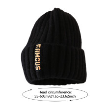 ((Length Mark) Black, Elastic uniform code) Warm Unisex Knit Beanie - Soft Crochet Skull Cap