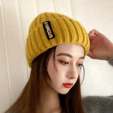 ((Length Mark) Yellow, Elastic uniform code) Warm Unisex Knit Beanie - Soft Crochet Skull Cap