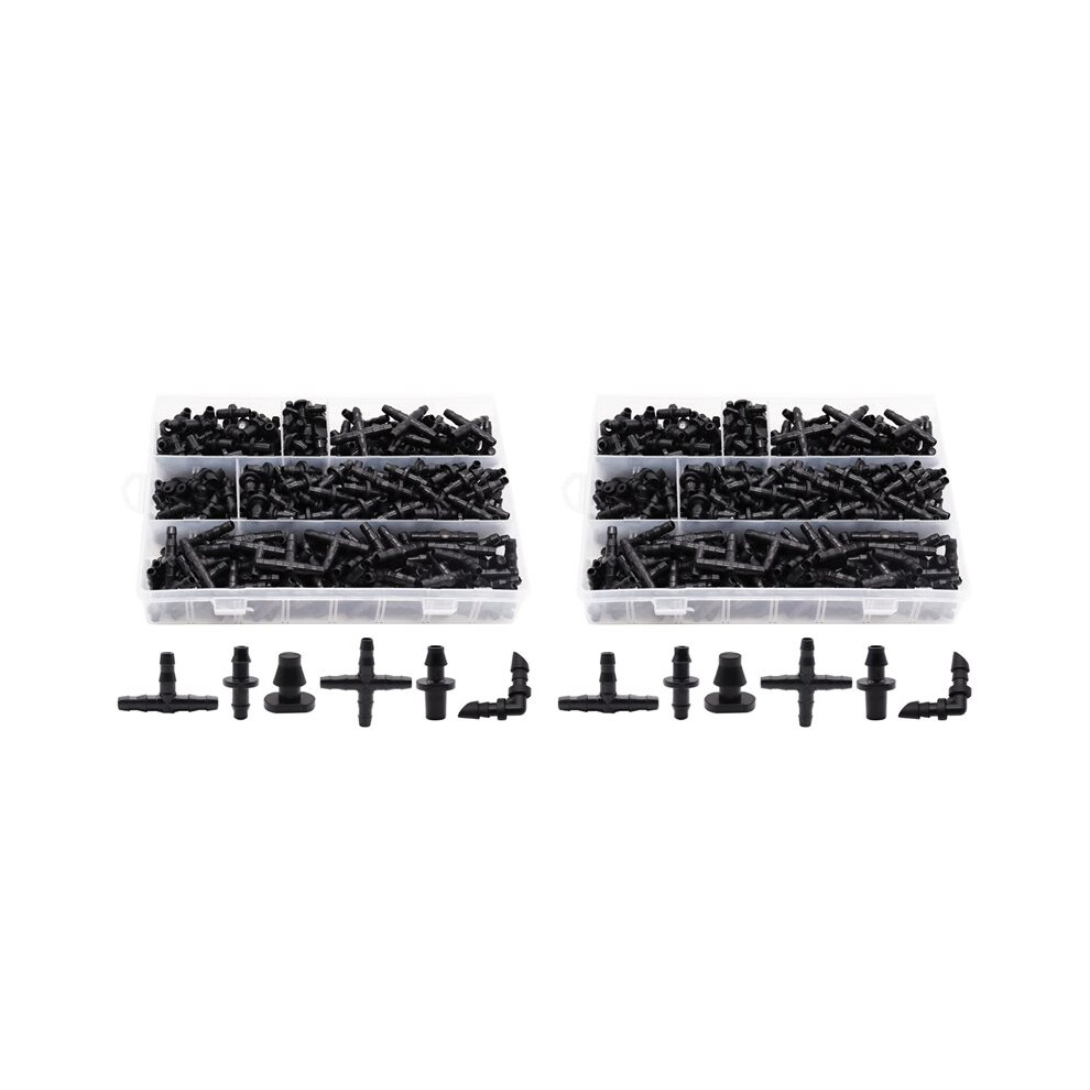 2 Set Drip Irrigation Barbed Connectors Kit Barbed Connectors Irrigation Fittings For Vegetable Garden Lawn Flower Pot 6032371635332