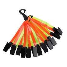 12PCS High Visibility PVC Trail Markers with Clips, Reflective Tree Tacks, Orange/Yellow