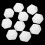 45 Pack 22MM Blank White Dice Set Acrylic Rounded D12 Dice Cubes for Game,Fun,DIY Sticker and Math Teaching 3