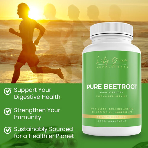 Lily Green Pure Beetroot Capsules | 1300mg Per Serving Beetroot 2
