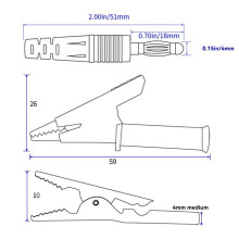 2 Set 4mm Banana Plug to Alligator Clip with Pure Copper 15A High Current Test Regulated Power Supply Output