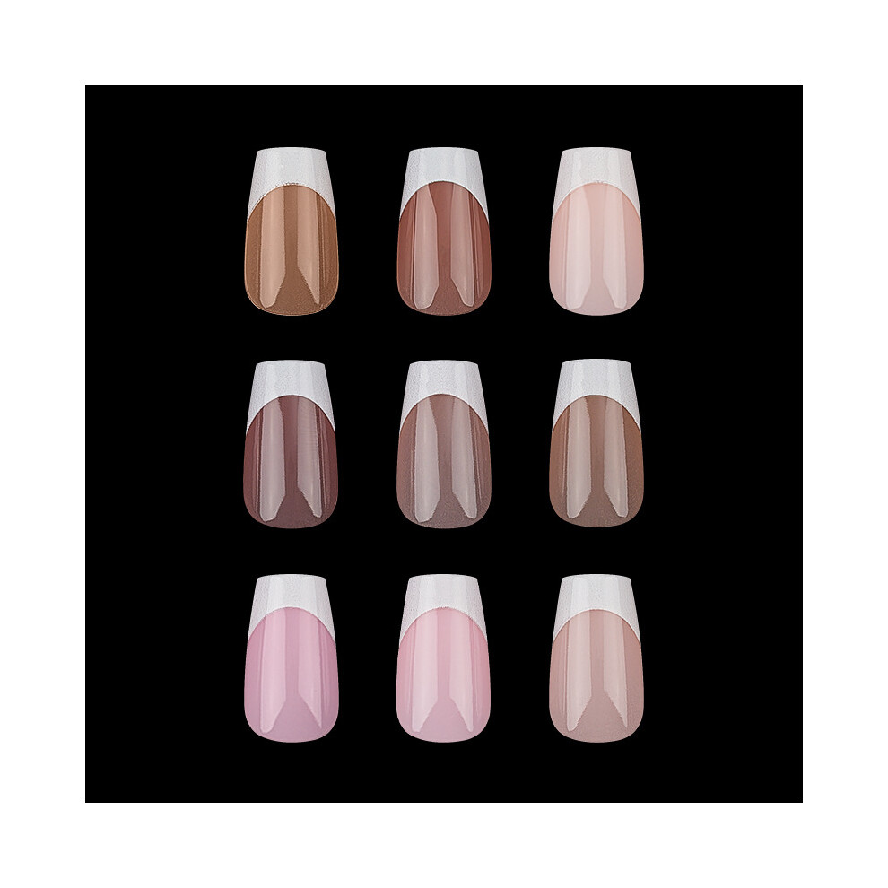 Roc-Electron Easy French Resin Nail Extensions For Women & Girls