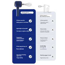 2X Snoerloze Handmixer, Dubbele Stok, Elektrische Garde, USB-Oplaadbare Handbediende Elektrische Mixer, Eierklopper met 3 Snelheden voor Bakken