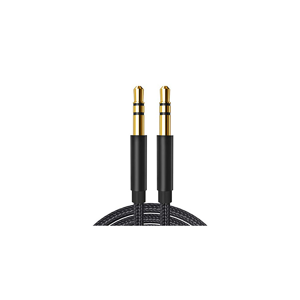 3.5Mm Male To Male Audio Cable 2Pack 40.5In Nylon Braided Aux Cord Goldplated Hifi Stereo Sound For Car And Headphones 9092120244236
