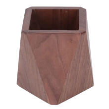 Black Walnut Wood Pen Holder 10cm Handcrafted Space-Saving Multifunctional Cup