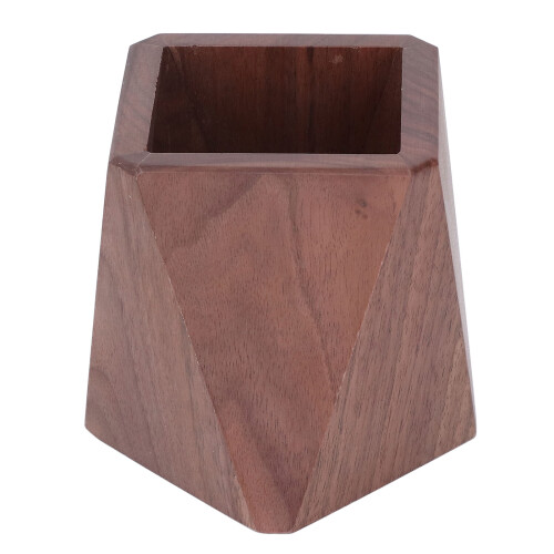 Black Walnut Wood Pen Holder 10cm Handcrafted Space-Saving Multifunctional Cup
