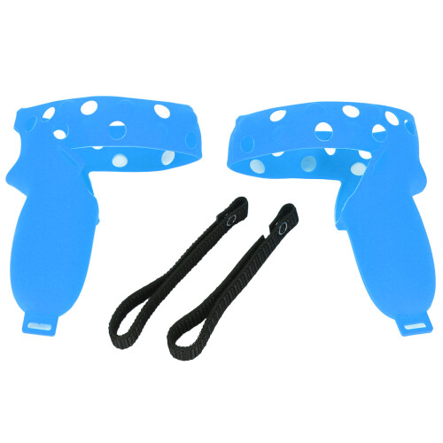 Blauer Silikon-Griff für Oculus Quest 2 VR-Controller mit Knöchelband 1