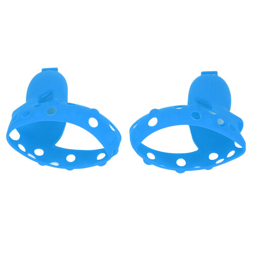 Blauer Silikon-Griff für Oculus Quest 2 VR-Controller mit Knöchelband 2