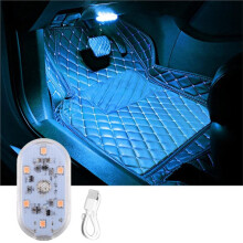 3X 6LED Car Touch Lights Rechargeable Car Interior Dome Light Roof Ceiling Reading Lamps Trunk Magnetic Lamp,D
