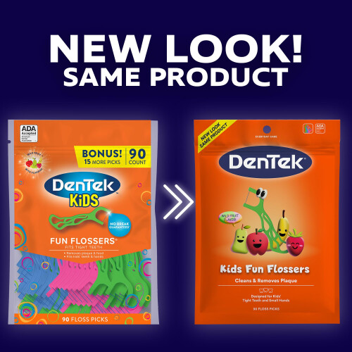 DenTek Kids Fun Flossers, Wild Fruit, 90 Count 1