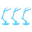 Mini Plastic Action Figure Stand Support Clamp Base 4cm Transparent Blue 1