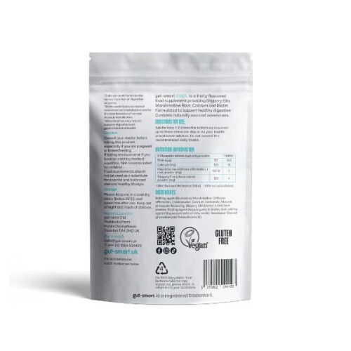 Gut–Smart Cool 60 x Chewable Tablets Fast Digestion Support Natural Supplements for 1