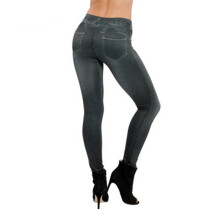 (S) Slim Fit High Waist Denim Leggings Pants