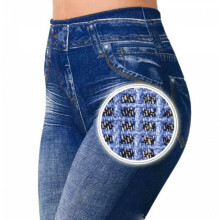 (3XL) Slim Fit High Waist Denim Leggings Pants