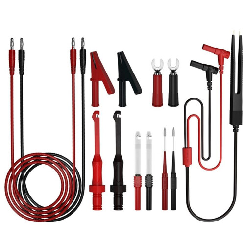 2X Multimeter Test Leads Kit Digital Electrical Test Probes Set with Alligator Clips Test Tweezer Wire-Piercing 1