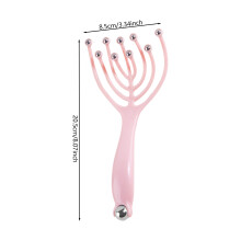 (Nine Claw Pink) 9-Claw Scalp Massager for Hair & Head Care